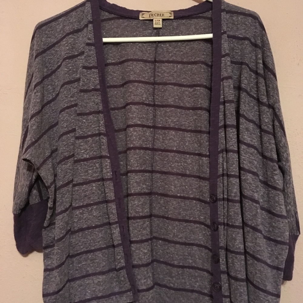 Purple cardigan
